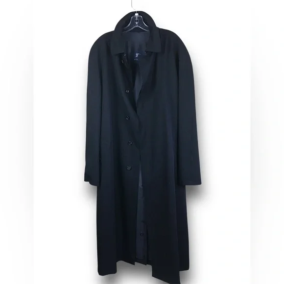 Burberry London Single Breasted Belted 100% Wool Car Trench Coat Size 40R - Picture 6 of 15